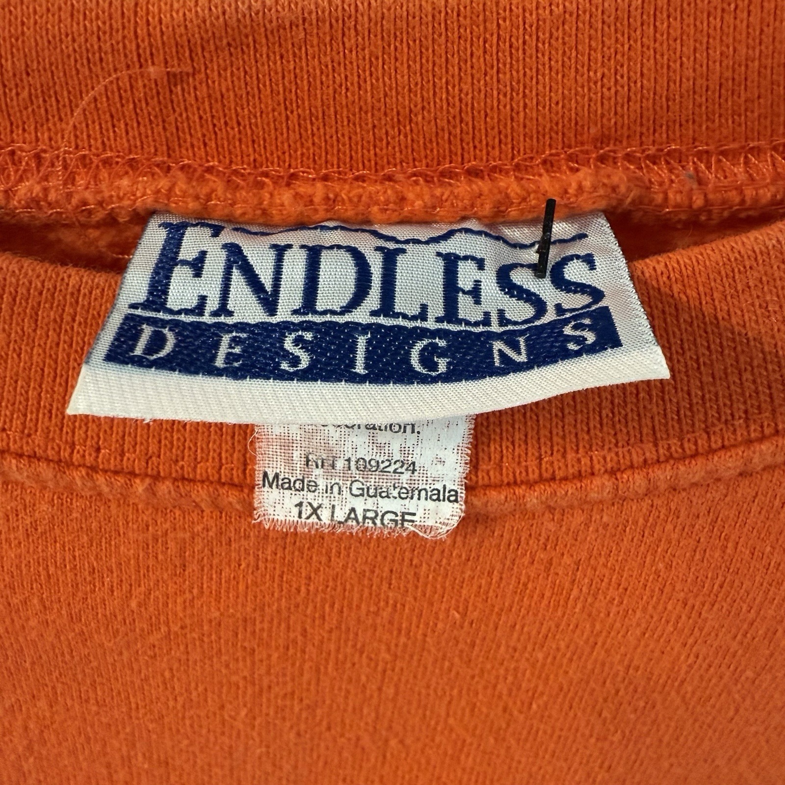 Vintage Halloween Sweatshirt Womens Orange 1 Xl Witch Black Cat Retro Stars Moon — image 3 of 7